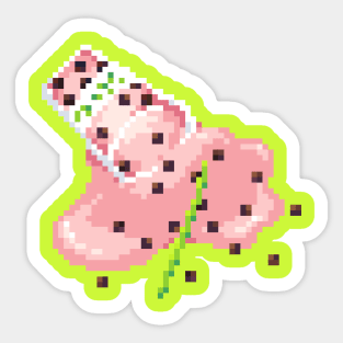 Pink Boba Spill Sticker